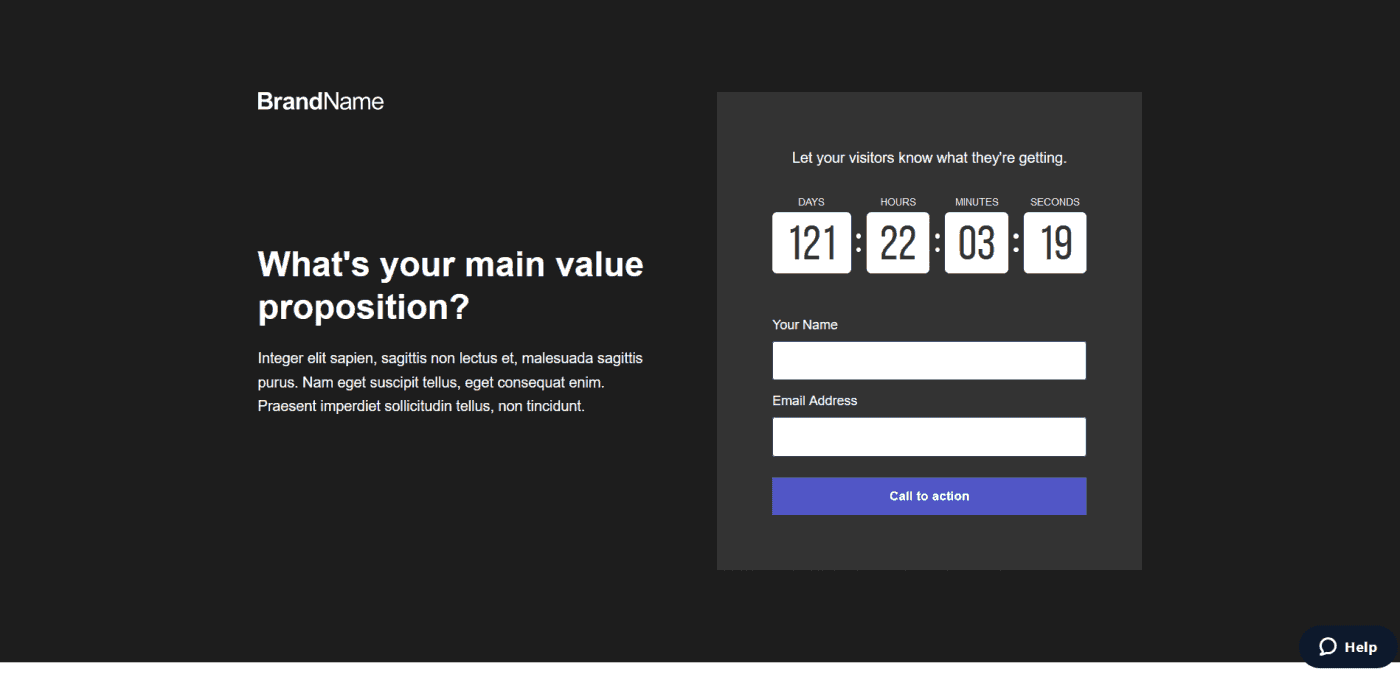 Instapage template webinar registration 8