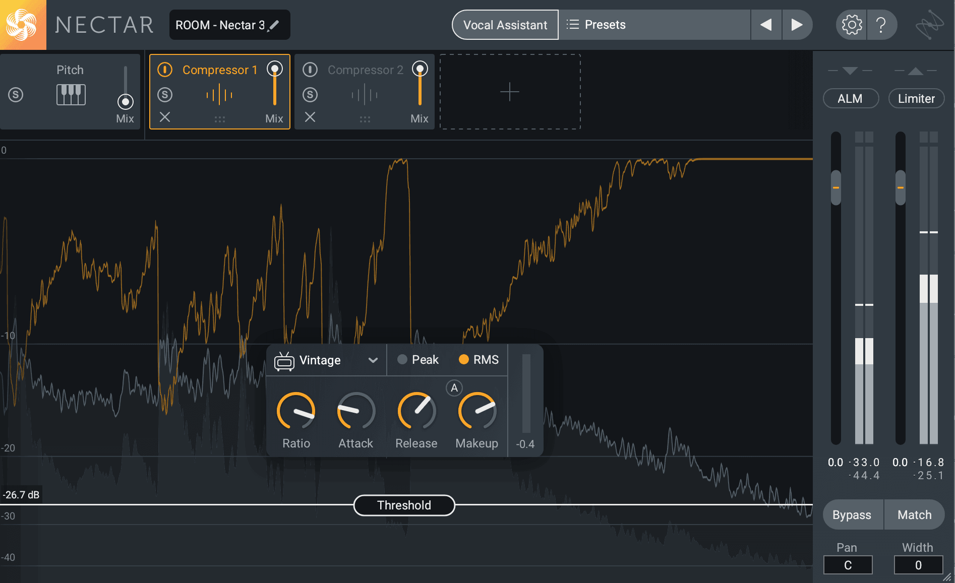 “Hulk Smash” settings in the compressor in Nectar
