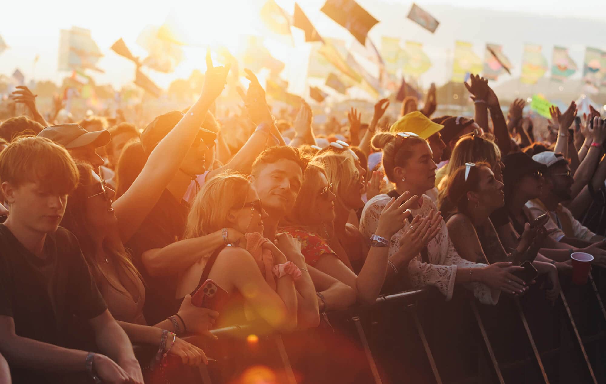 The crowd for Fred Again.. live at Glastonbury 2023, photo by Andy Ford
