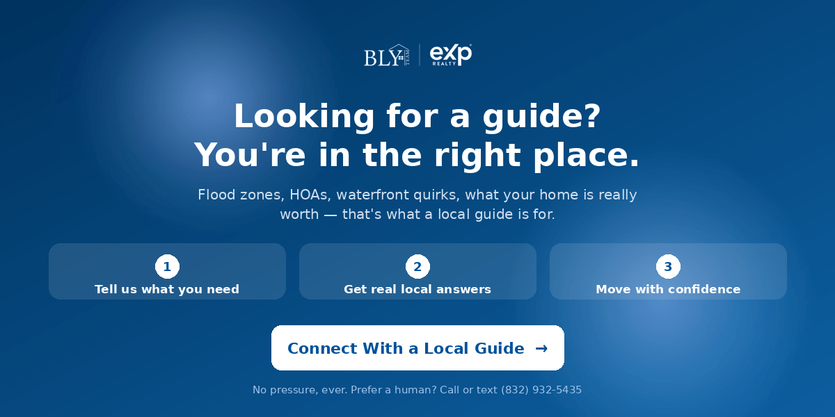 Looking for a guide? Connect with The Bly Team — League City & Bay Area Houston real estate