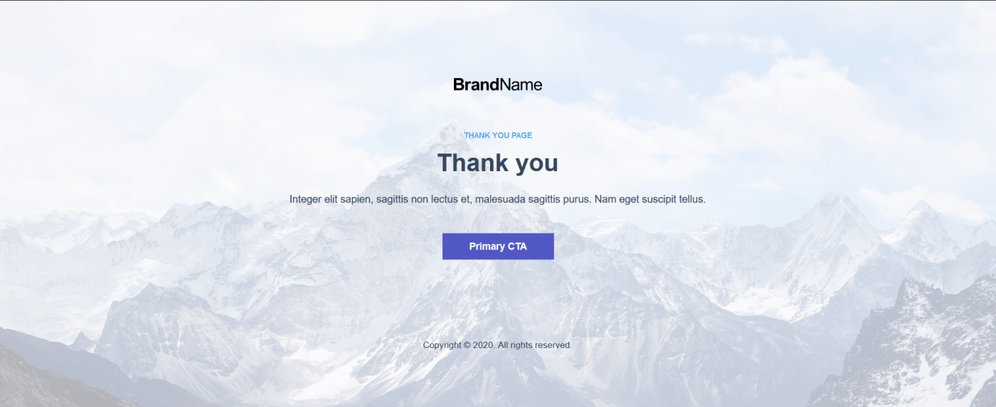 Instapage template thank you 6