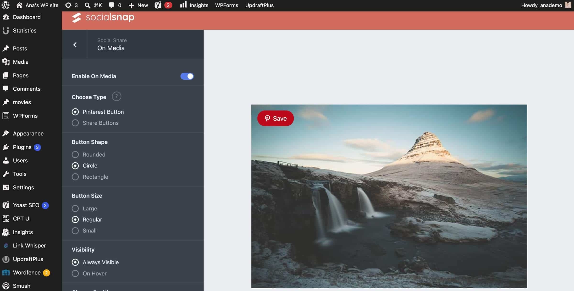 Best WordPress blog plugins: Social Snap