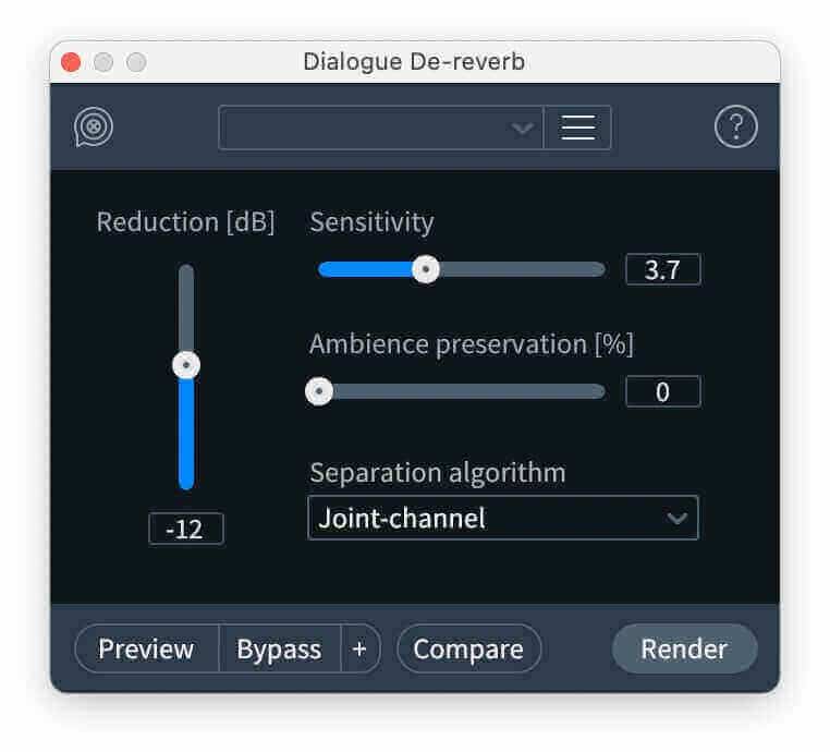 Dialogue reverb