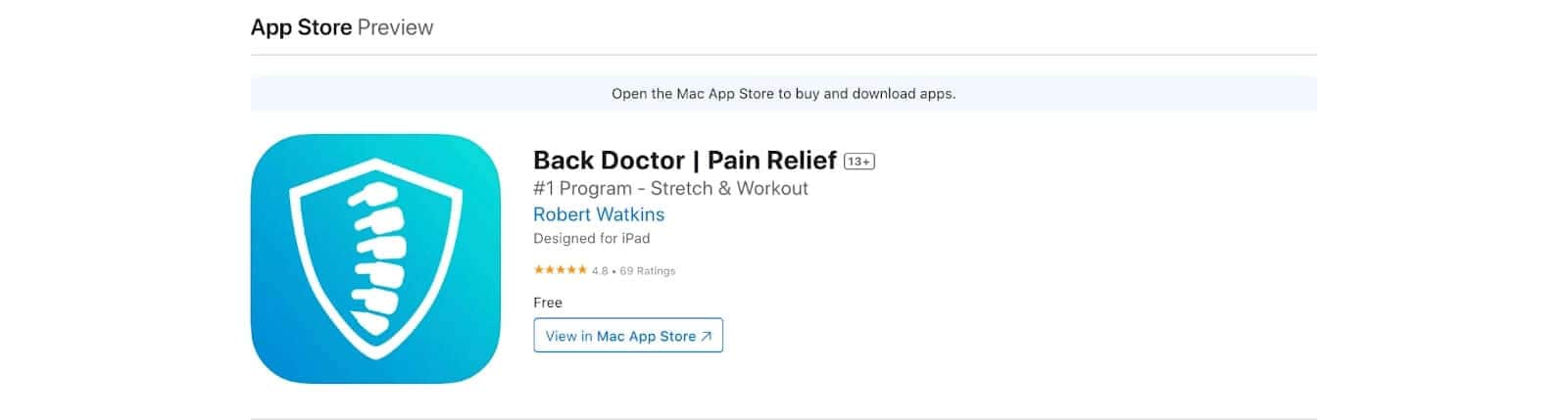 Back Doctor app for back and neck pain relief