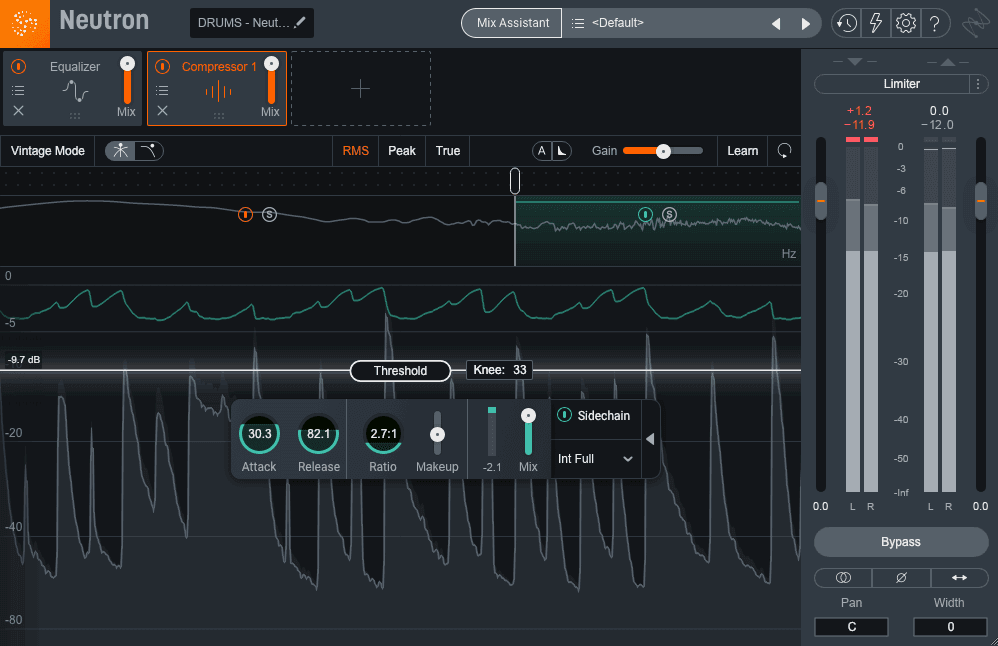 Multiband compressor in Neutron Pro