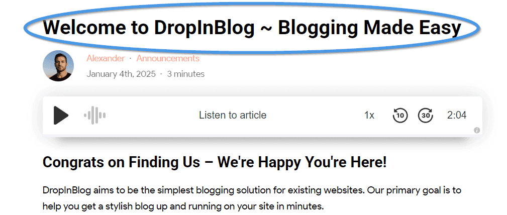 Blog post title
