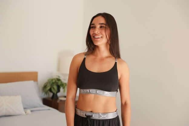 Woman Wearing Sheex Bra Set