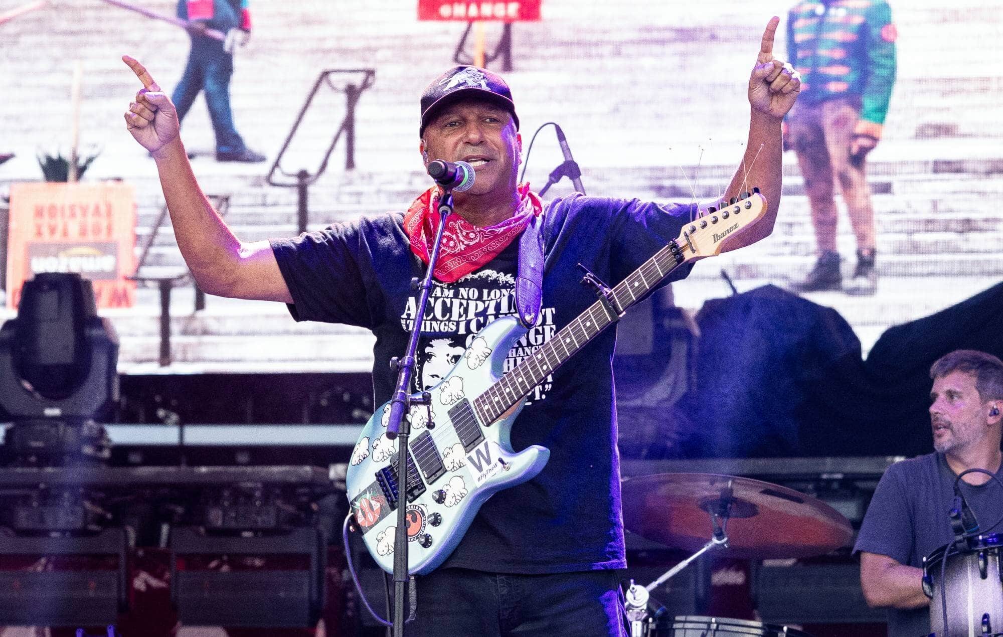 Tom Morello live on stage in Minneapolis
