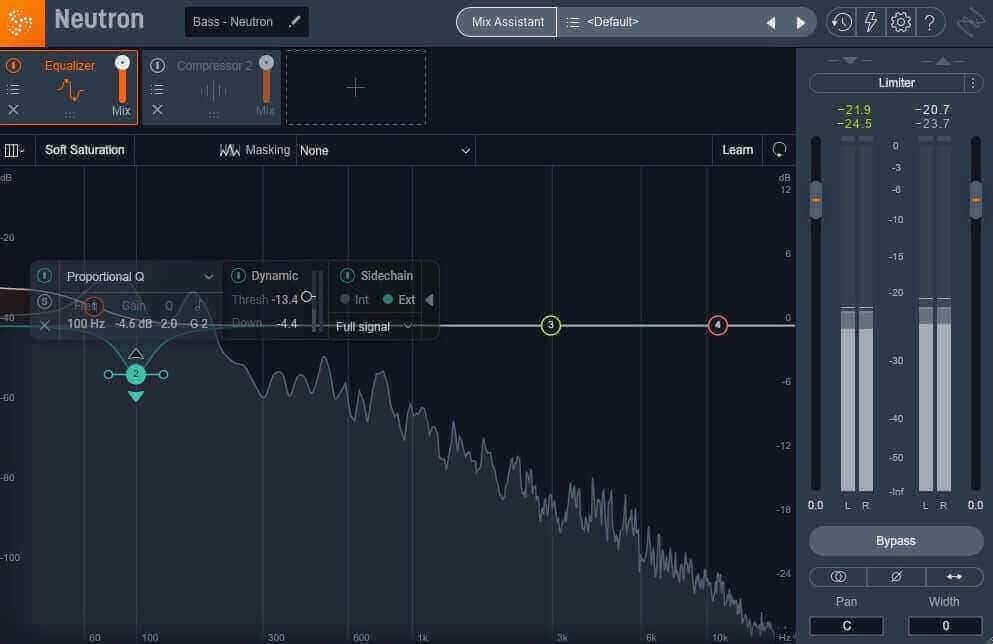 Dynamic cut at 102 Hz in Neutron