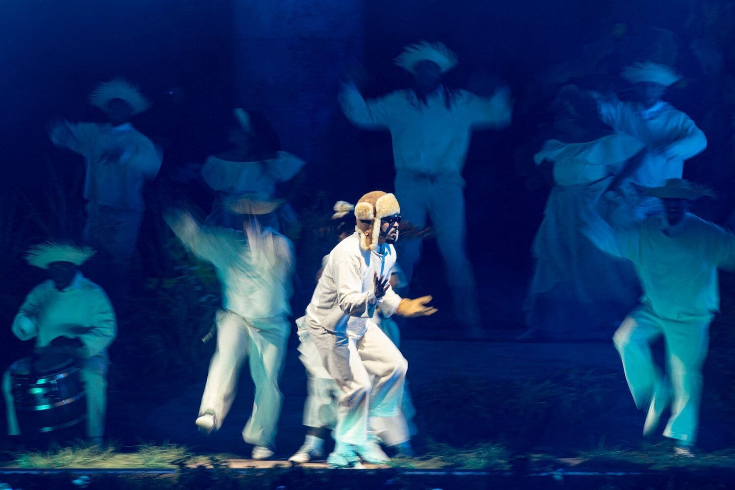 Bad Bunny onstage during the first show of his 30-date concert residency at the Coliseo de Puerto Rico in San Juan, Puerto Rico, on July 11, 2025. (Credit: Ricardo ARDUENGO / AFP)