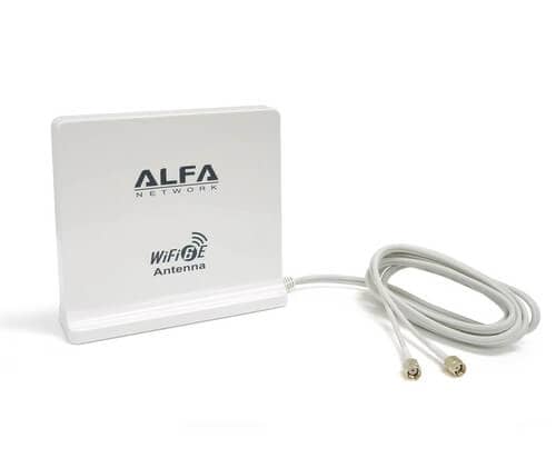Antena omnidireccional multibanda WiFi 6E con conector RP-SMA