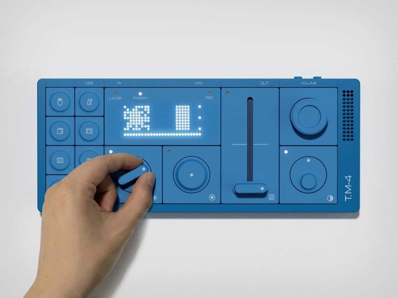 Close-up of T.M-4's modular control layout
