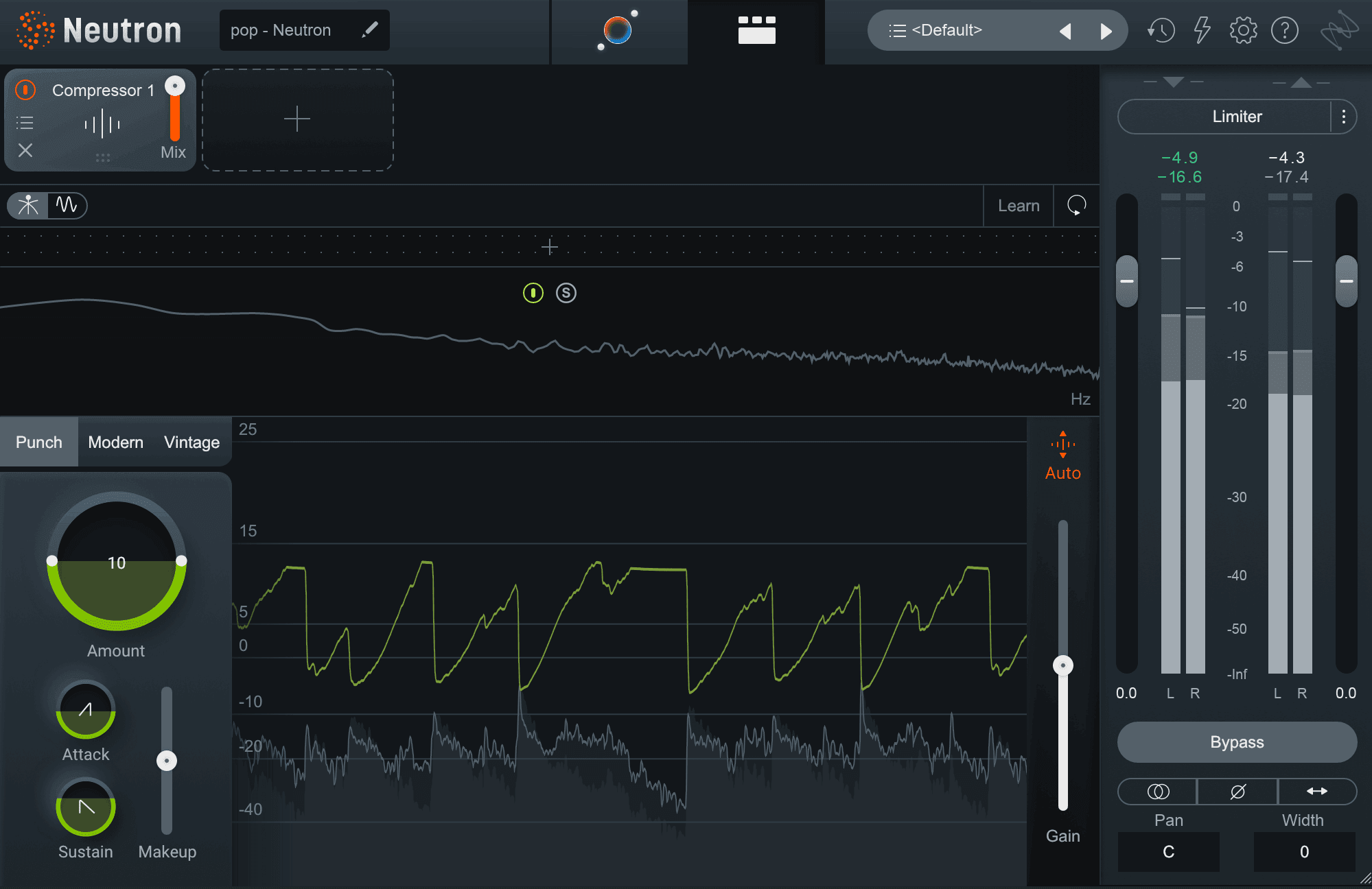 Using Neutron's Punch mode for body on drums