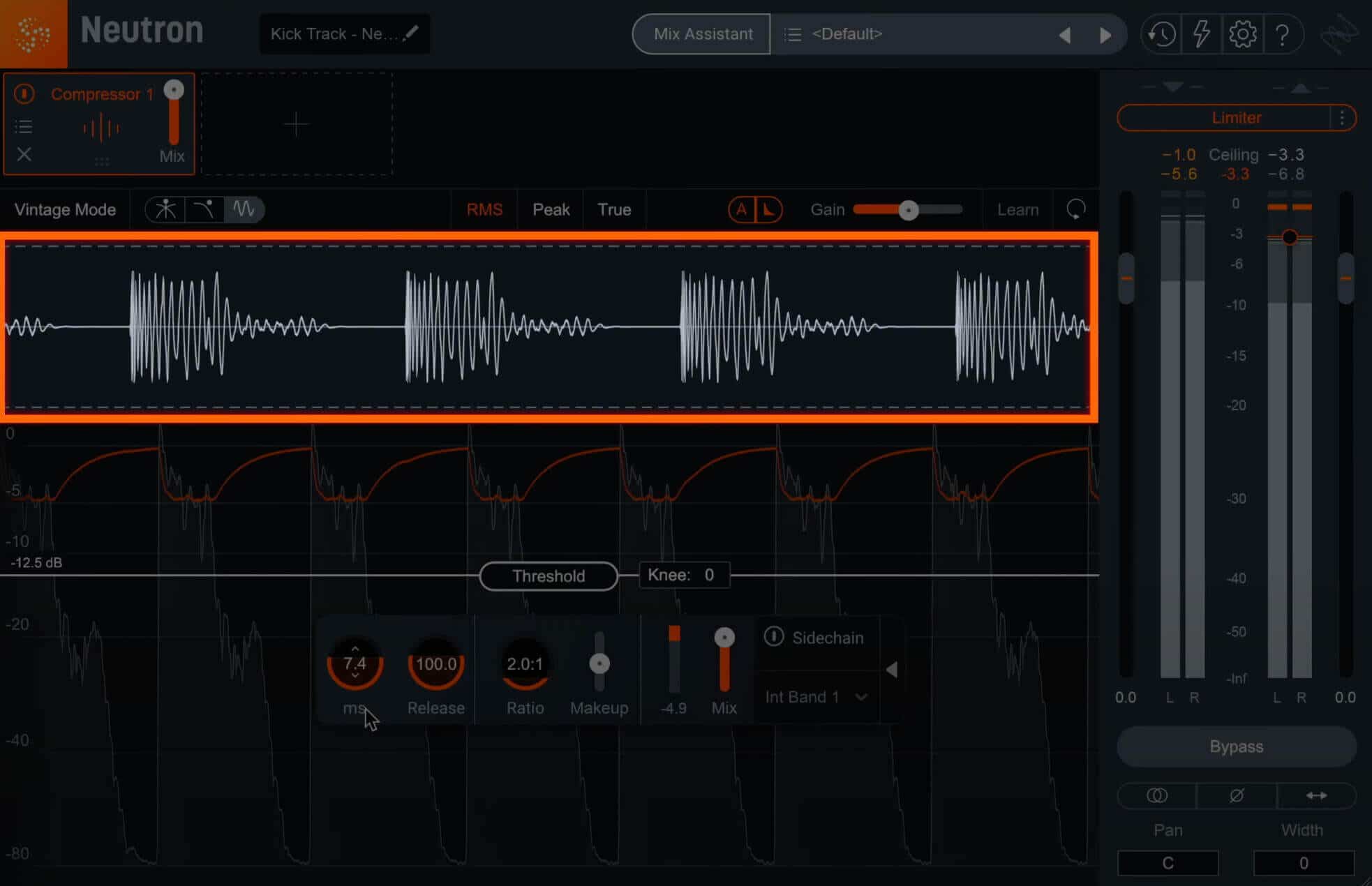 Oscilloscope appears as a scrolling visualization of a waveform