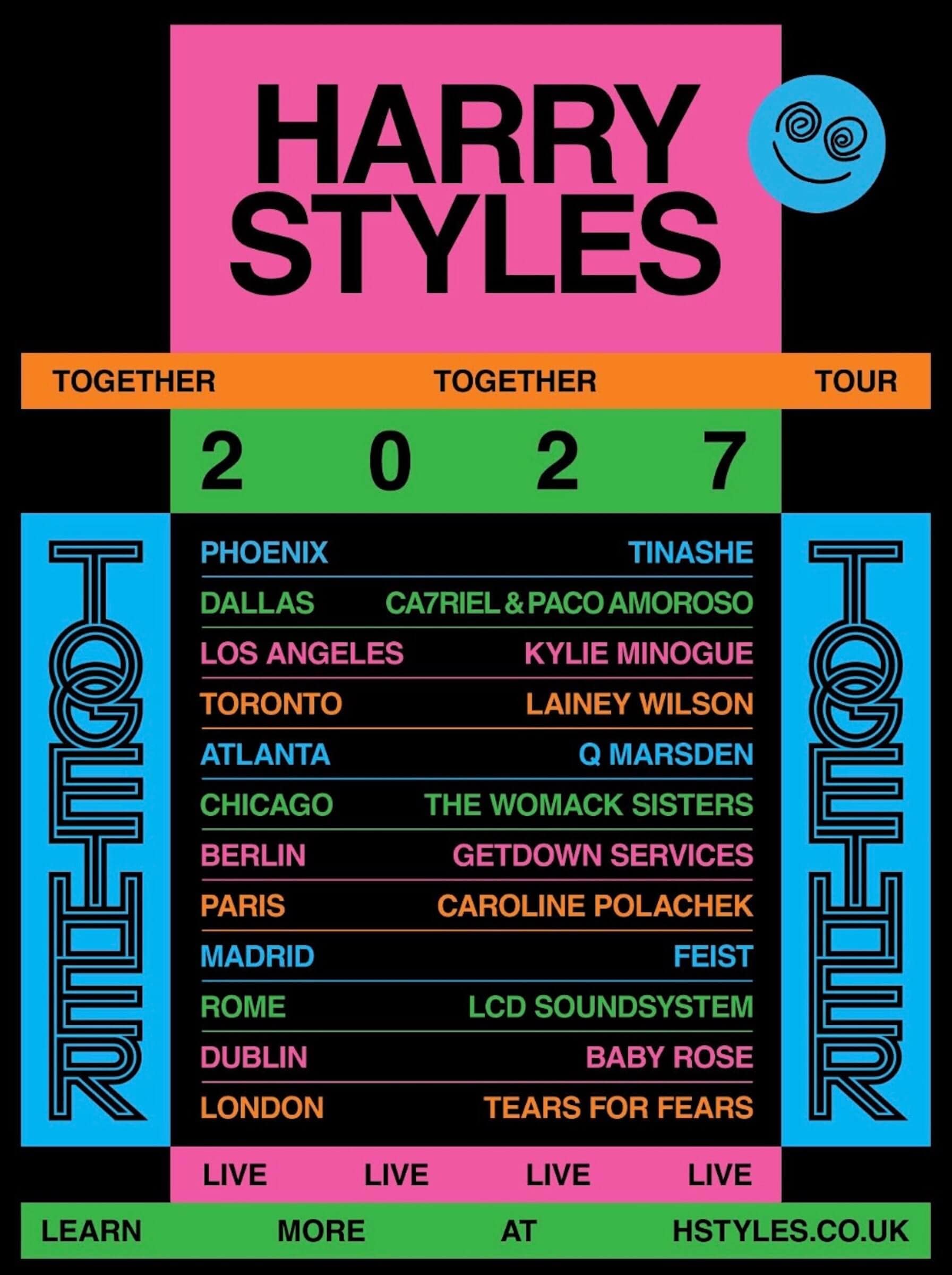 Harry Styles 2027 tour poster