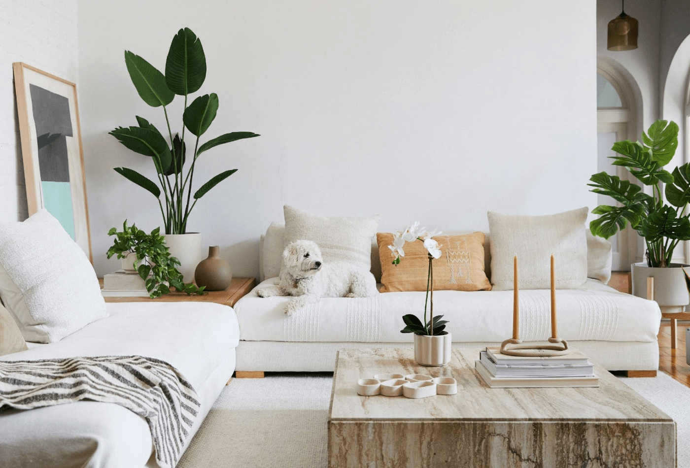 Stone Plant Table for Indoors & Outdoors