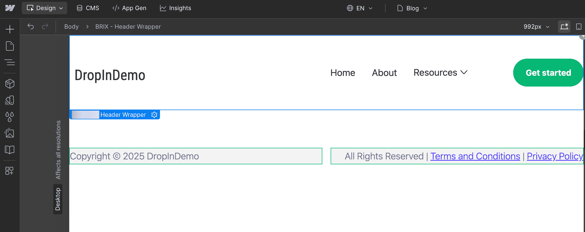 Webflow blog install step