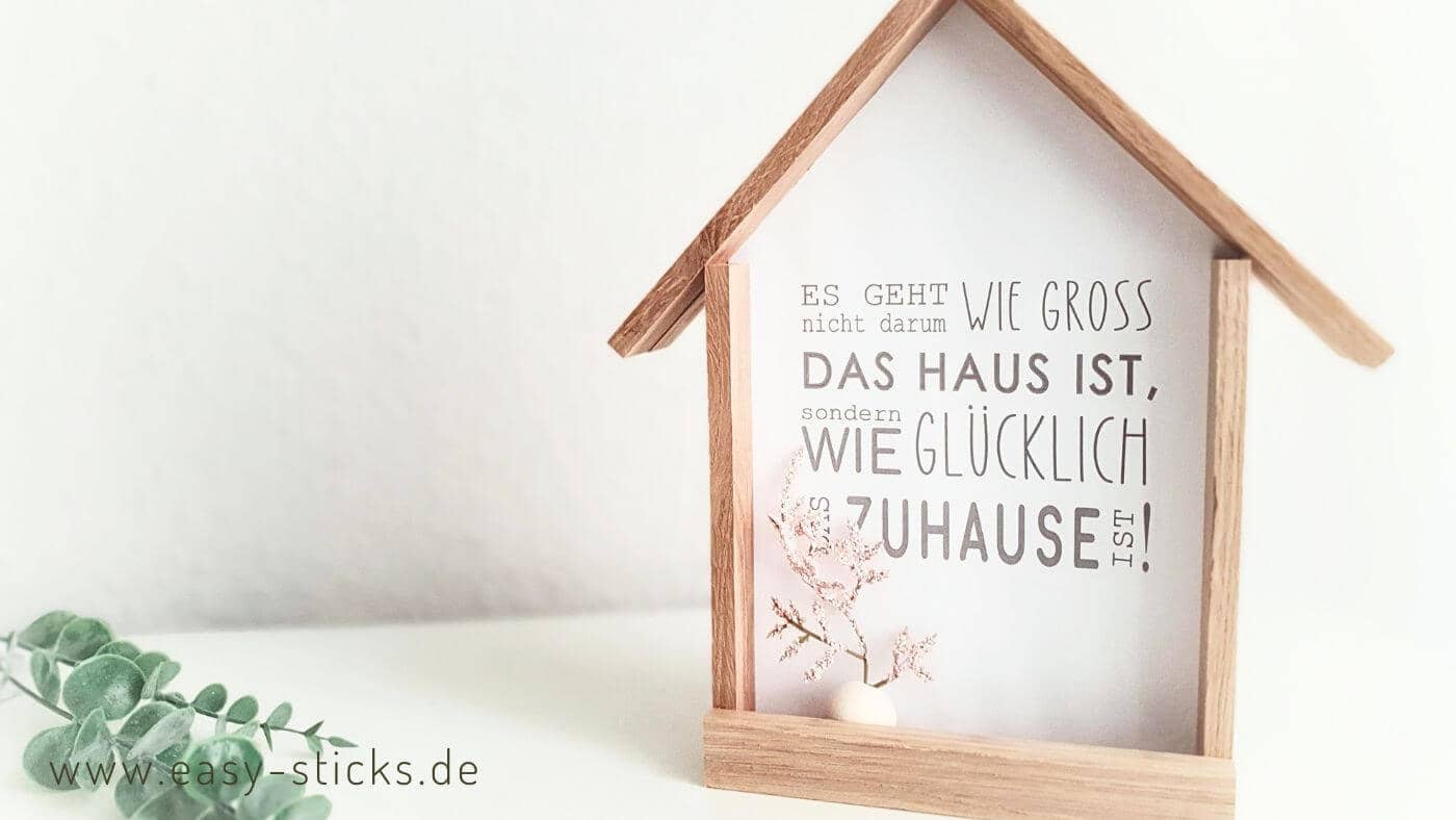 Bastelidee Holz Haus ohne Sägen