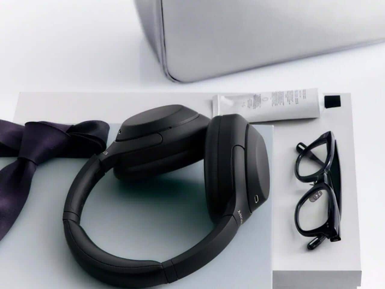 Sony WH-1000XM4C folded for storage