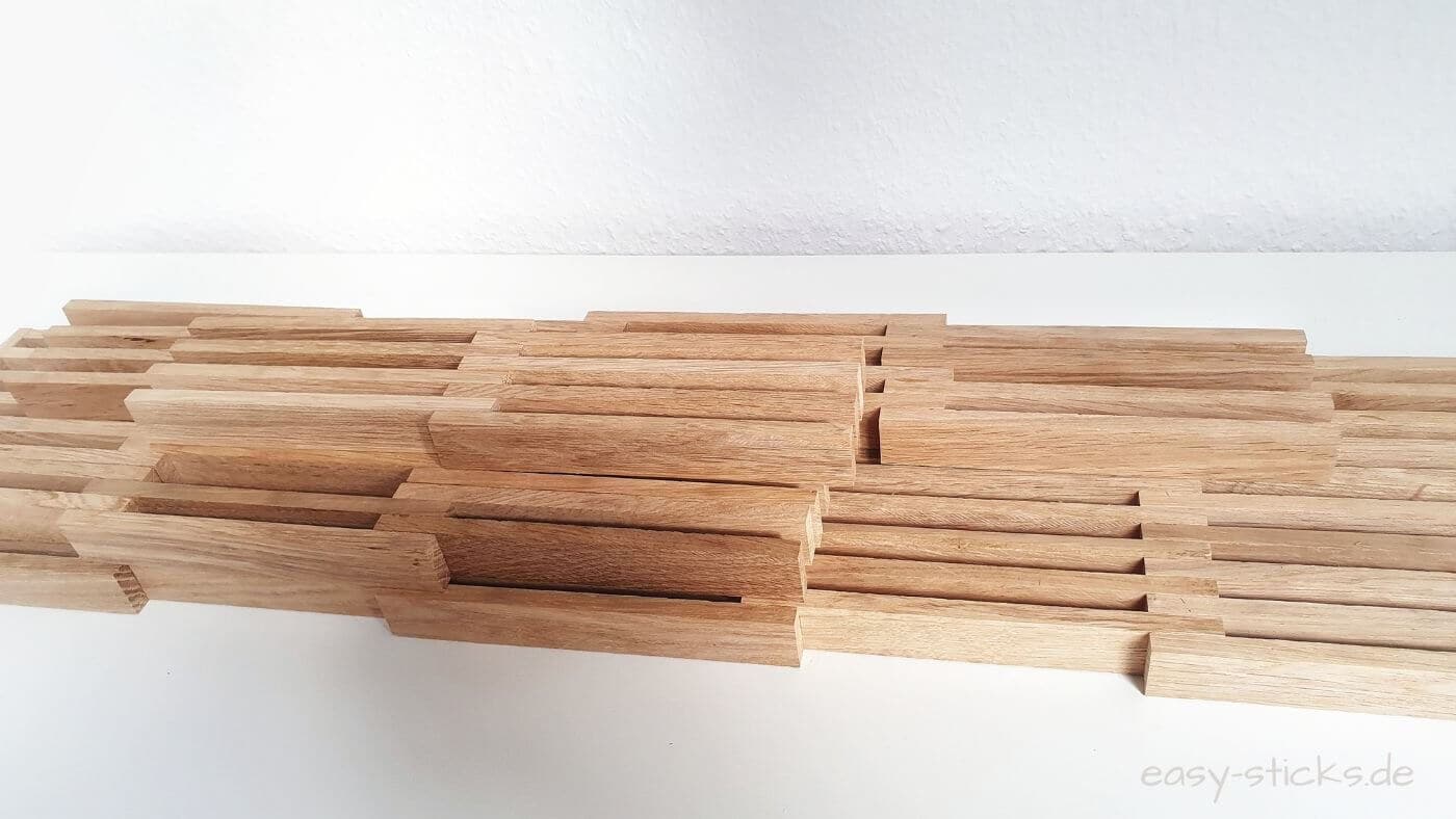 Easy-Sticks-Tannenwald platzsparend zerlegt zum Verstauen