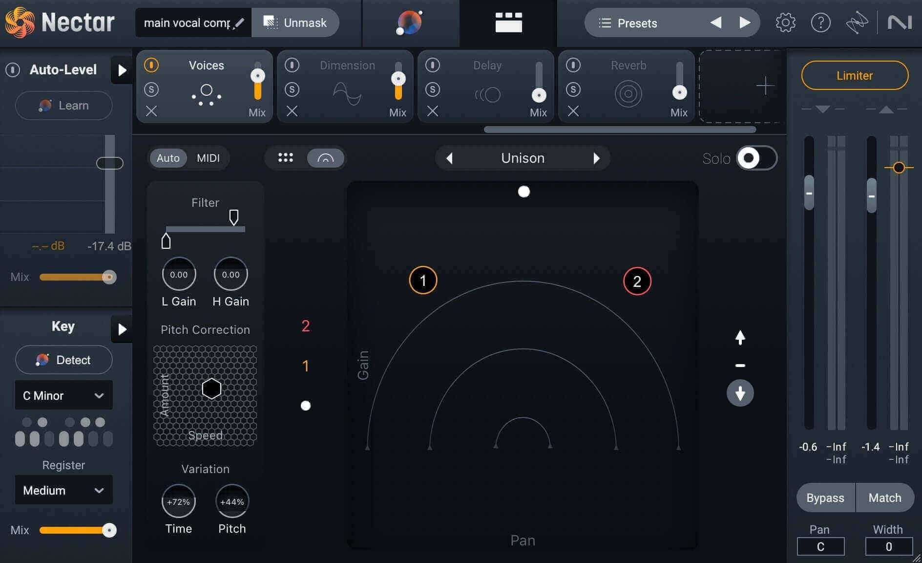 Voices module in Nectar 4