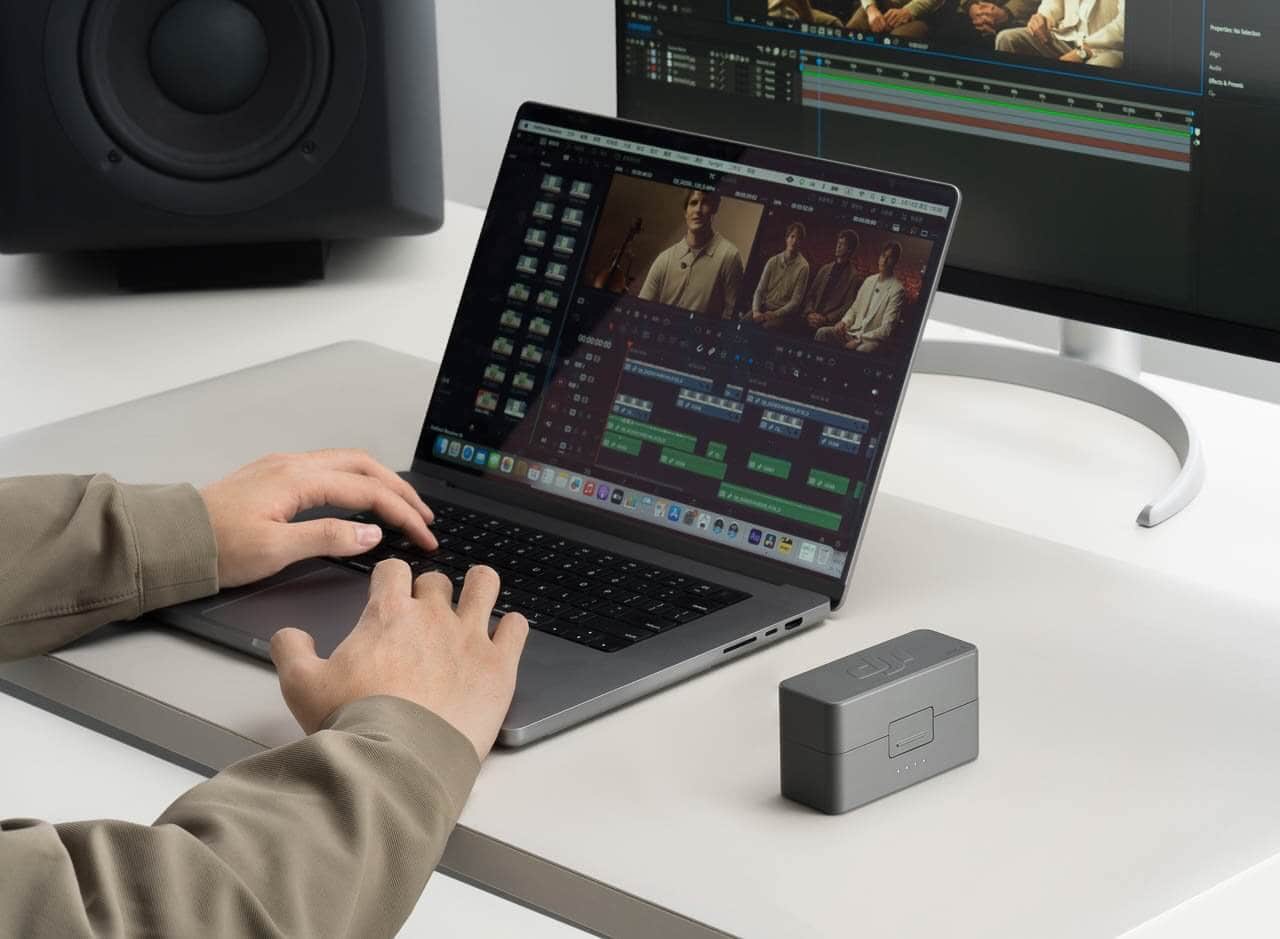 DJI Mic 3 featuring timecode synchronization