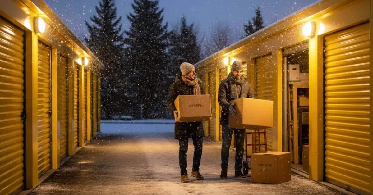 Two men using winter storage in Meridian, ID