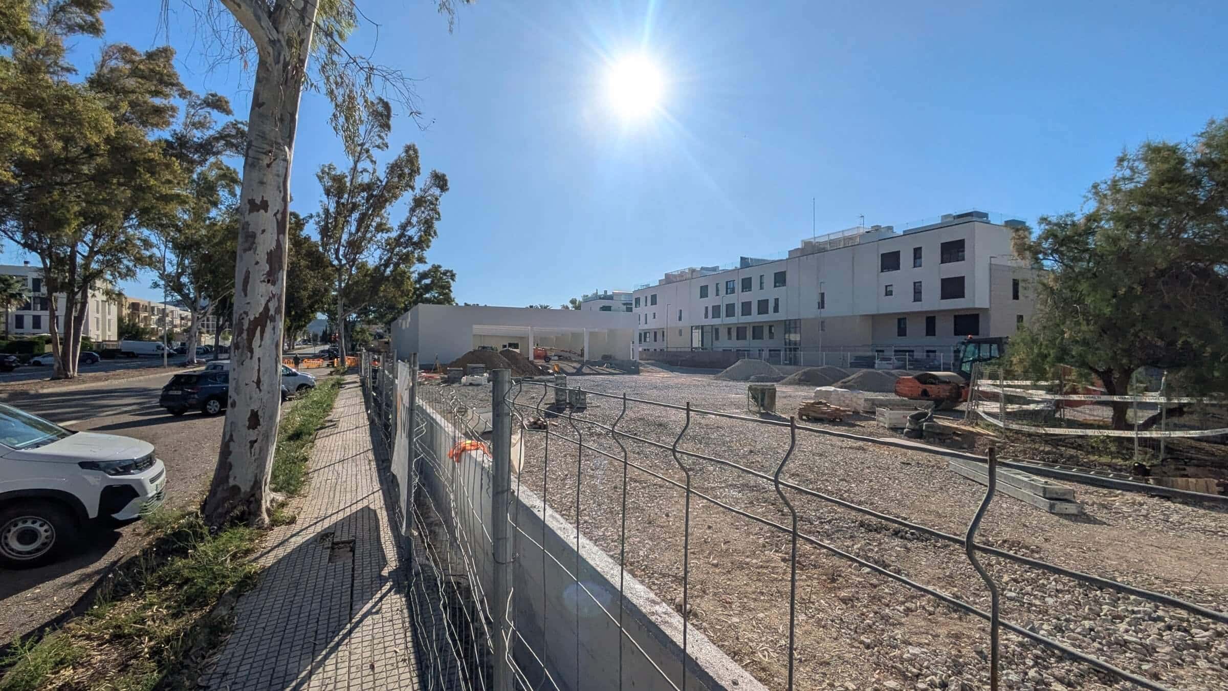 Lidl Santa Ponsa Baufortschritt: Das Geschaeft nimmt Form an der Avenida Miguel Unamuno an