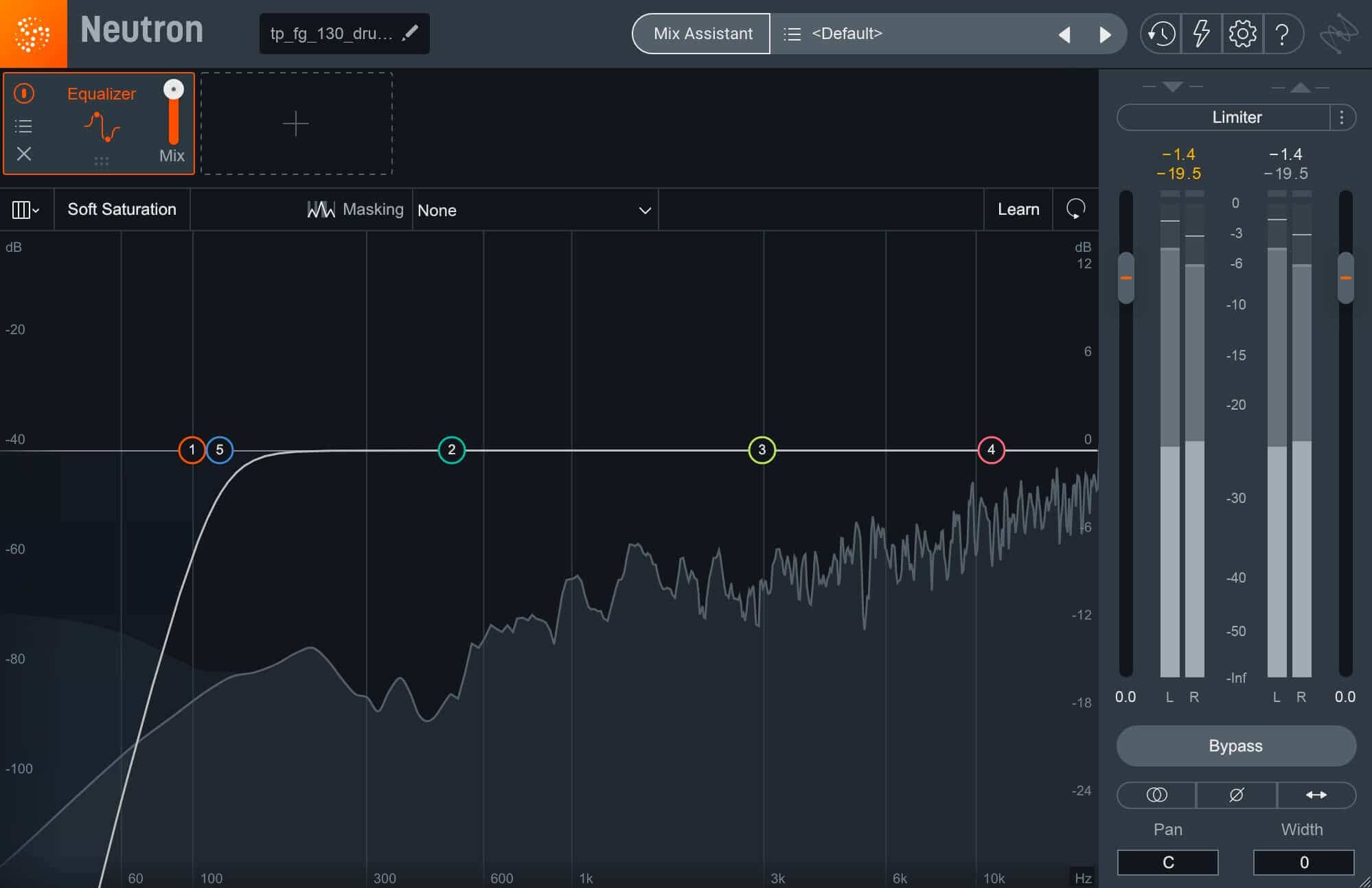 High pass filter in iZotope Neutron