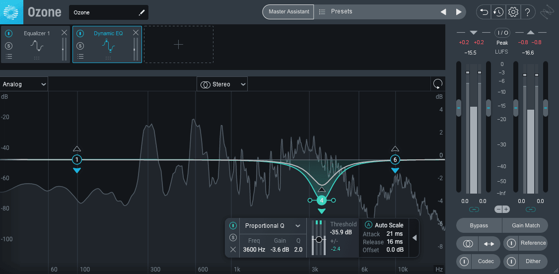 Dynamic EQ in Ozone Pro
