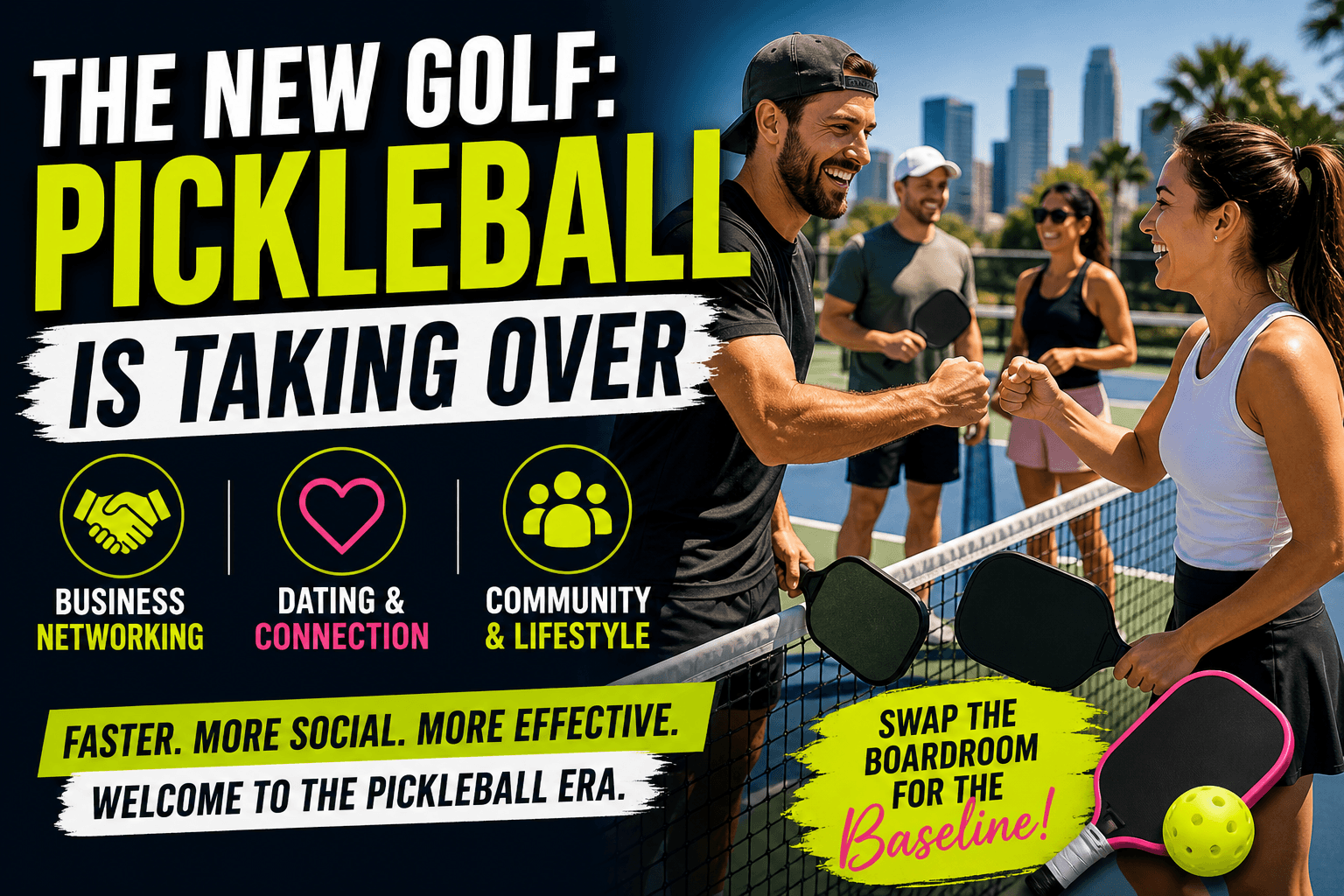 Pickleball Networking: The New Golf for Business & Dating