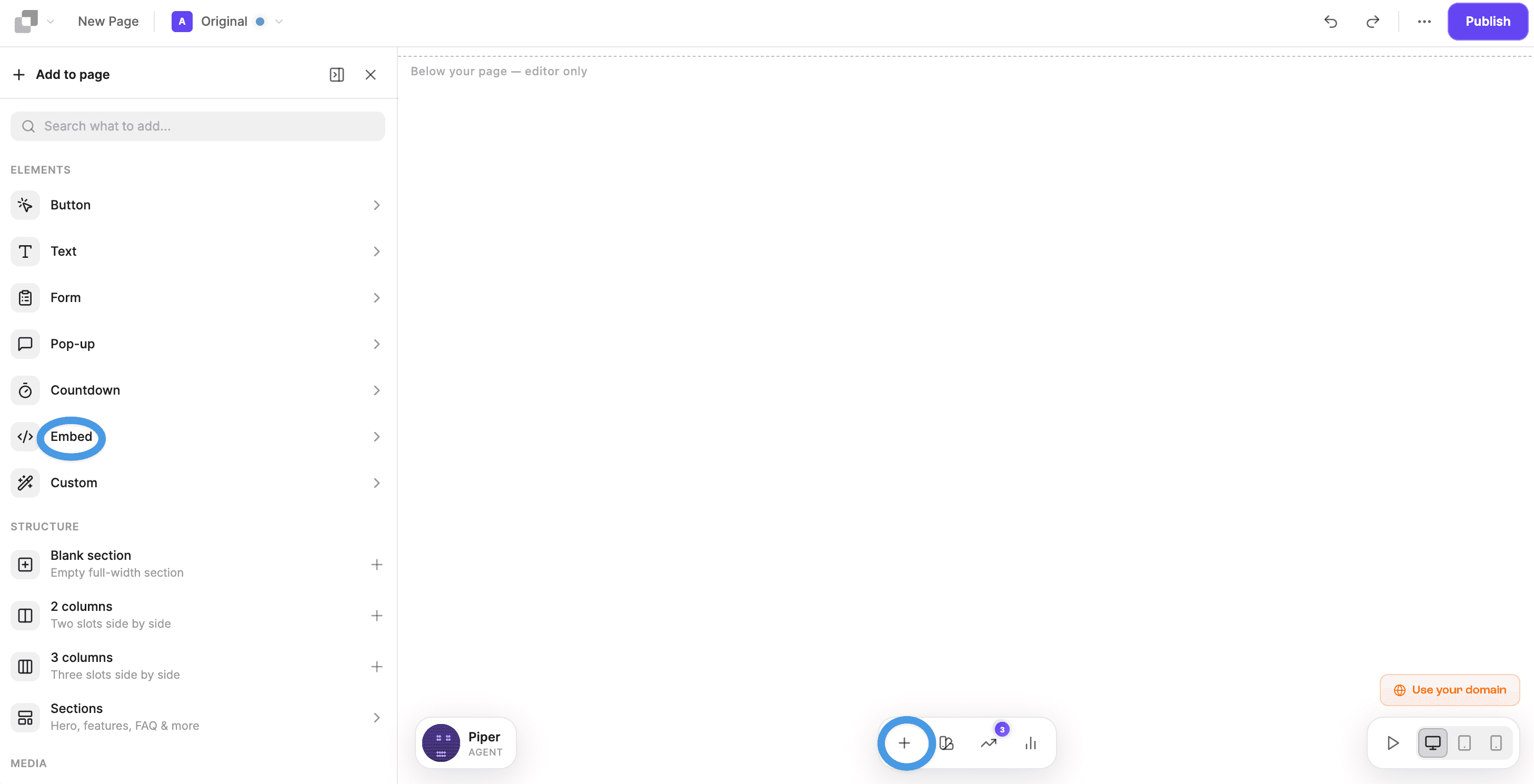 Leadpages blog install step