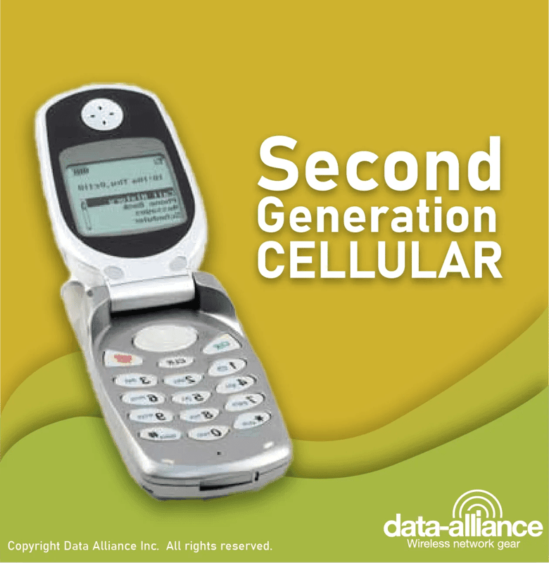 Second generation (2G) GSM digital cellular network diagram