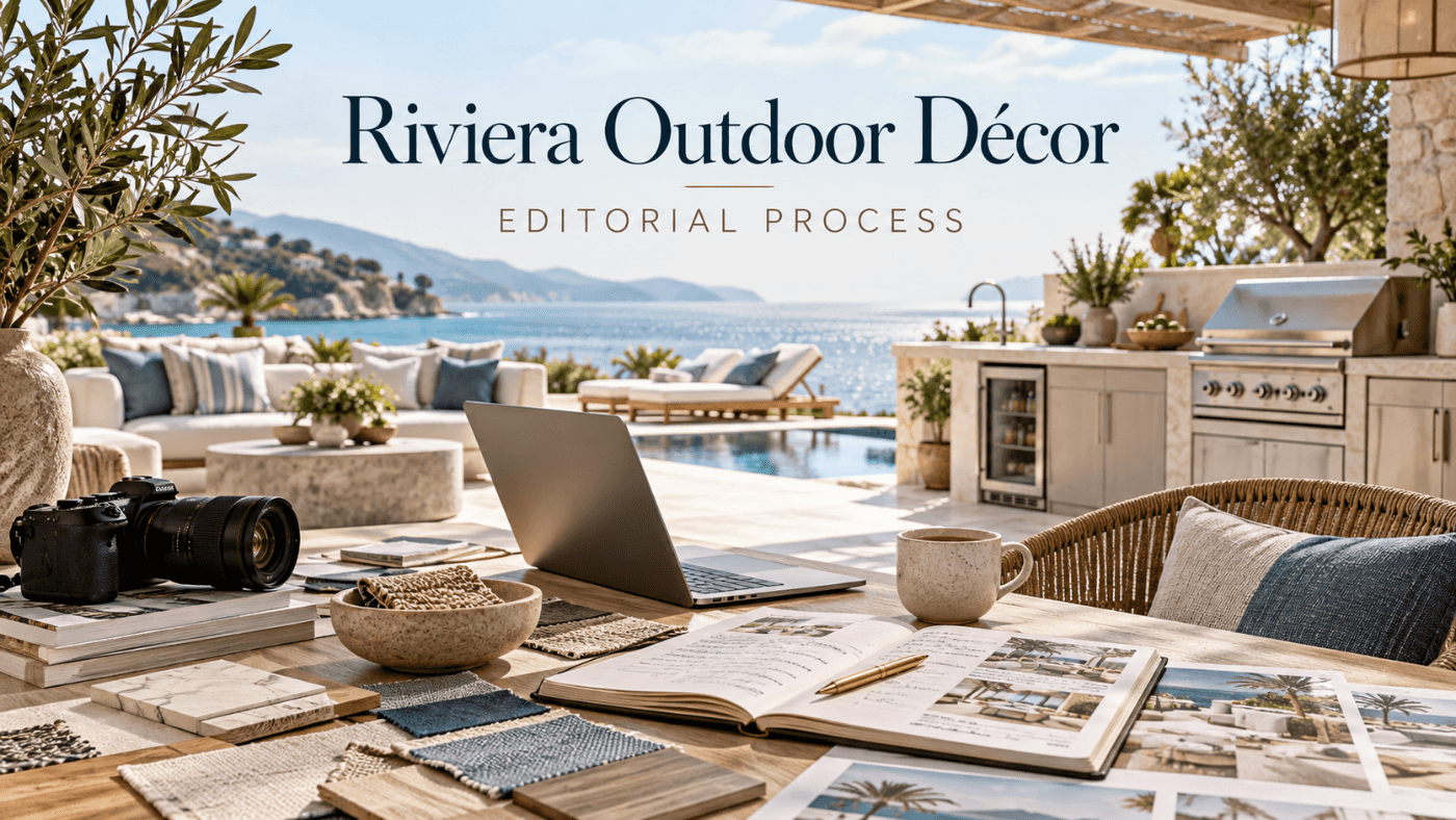 Riviera Outdoor Décor Editorial Process