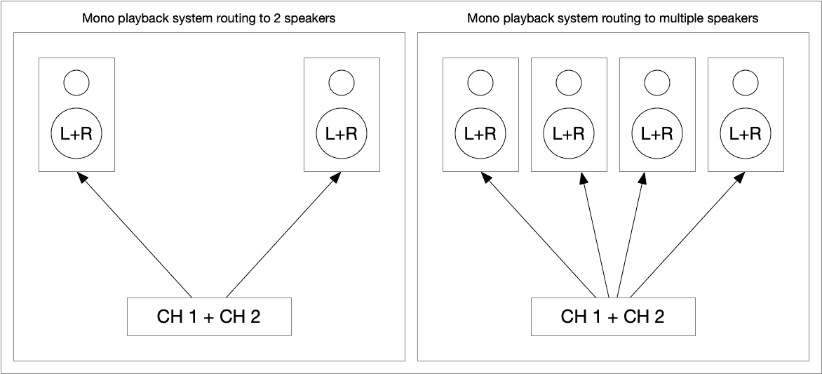 Diagram of mono playback systems