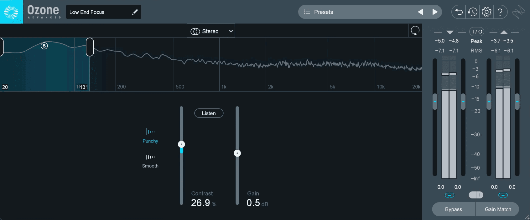 Geoff adds Low End Focus in Ozone to help the kick punch through the mix