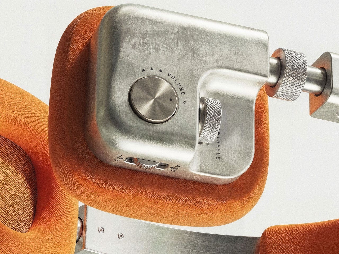 Side profile of TUNE X3 headphones with mechanical-style controls