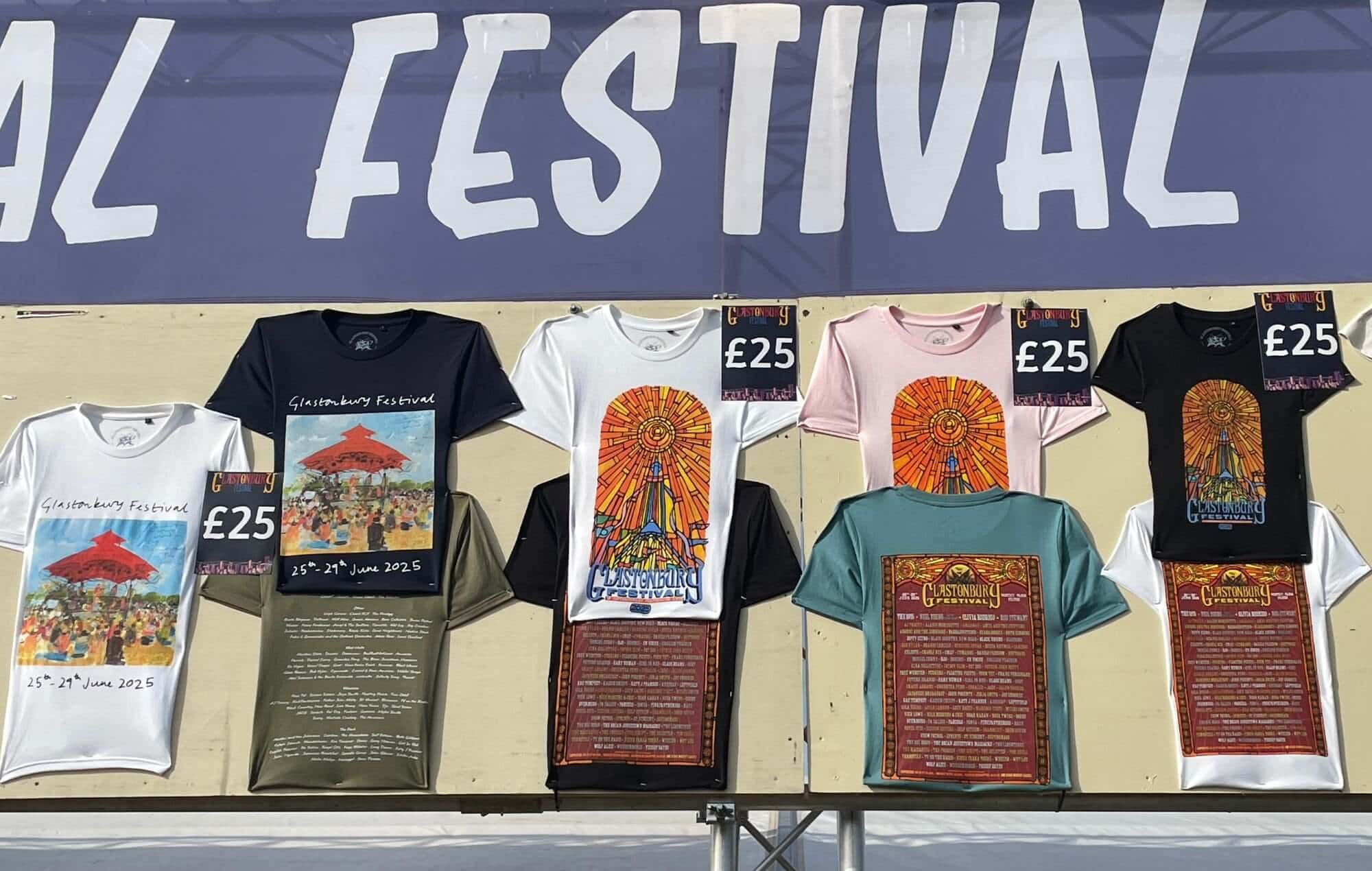Glastonbury 2025 merchandise