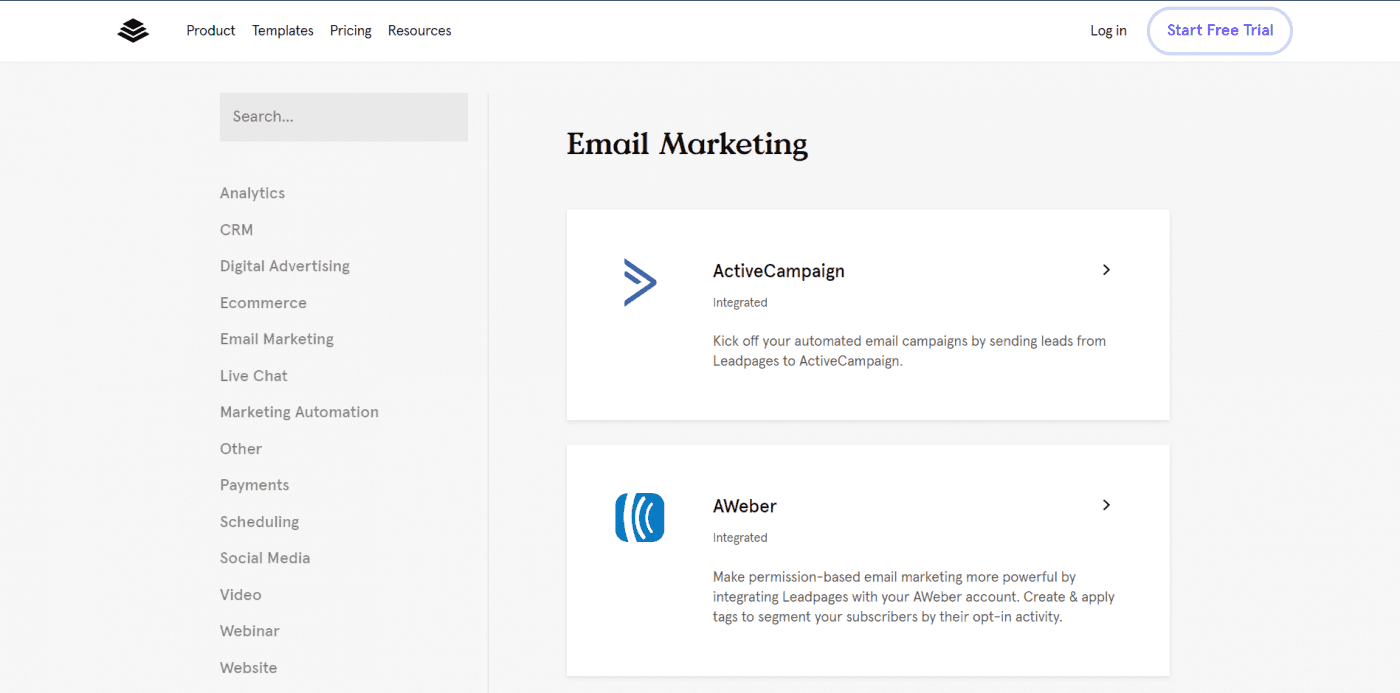 Leadpages integrations