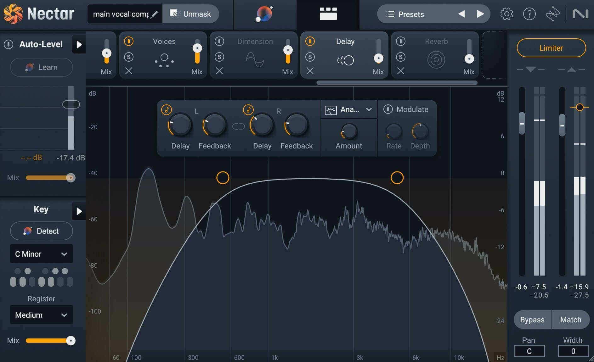 Delay module in Nectar 4