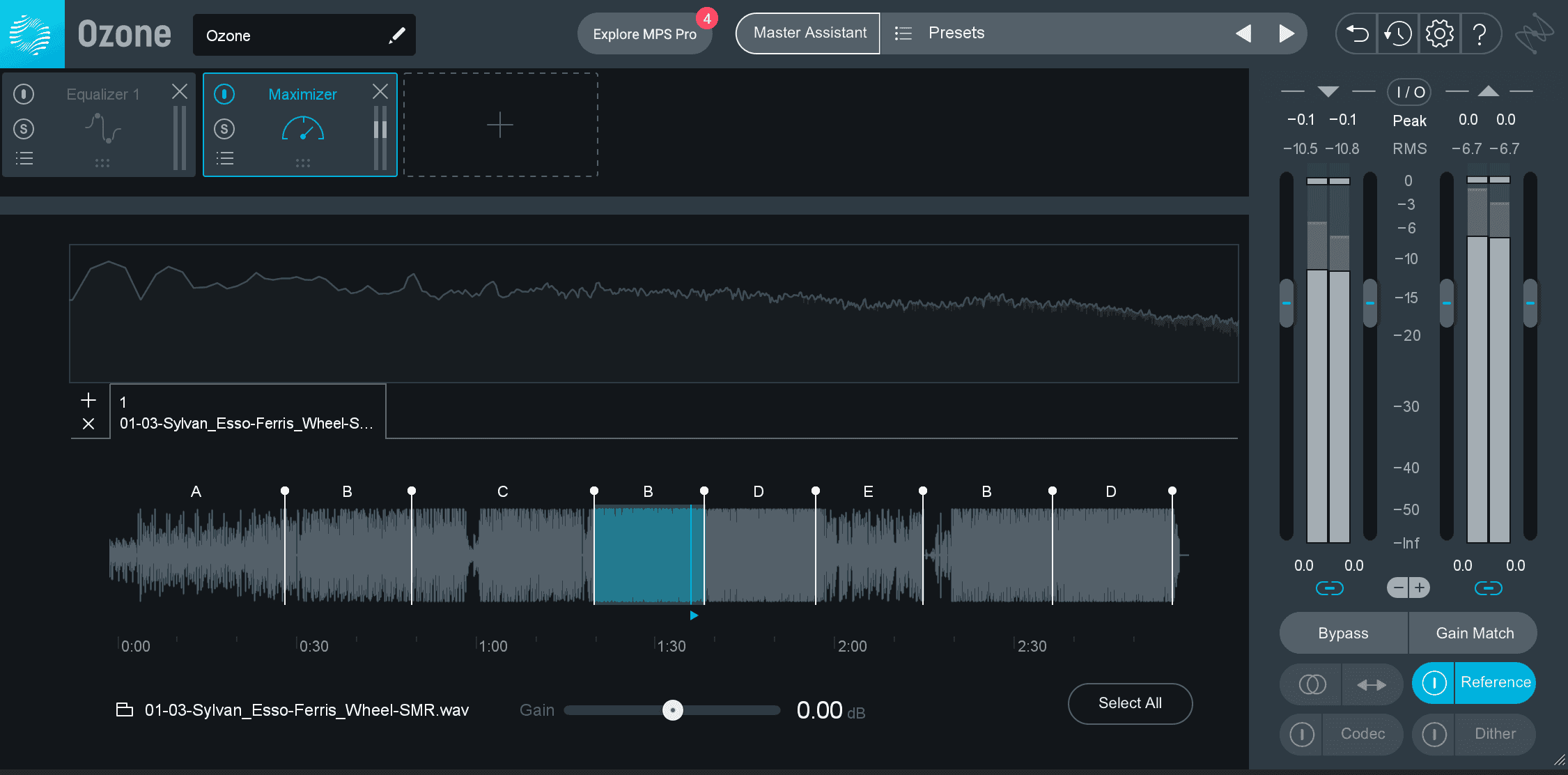 Ozone Track Referencing feature