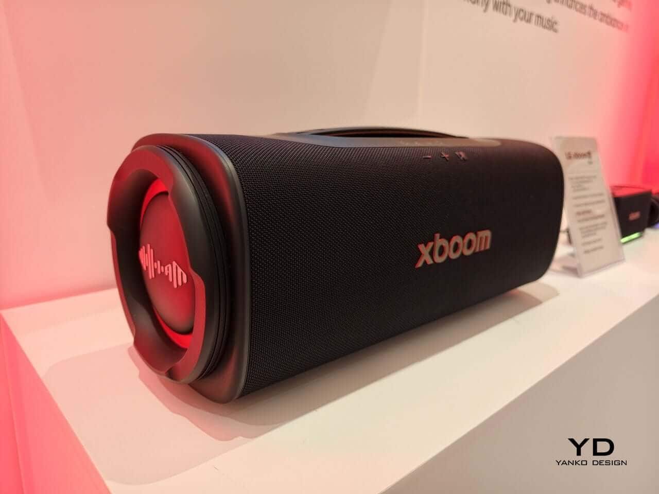 Blast speaker next to a cooler