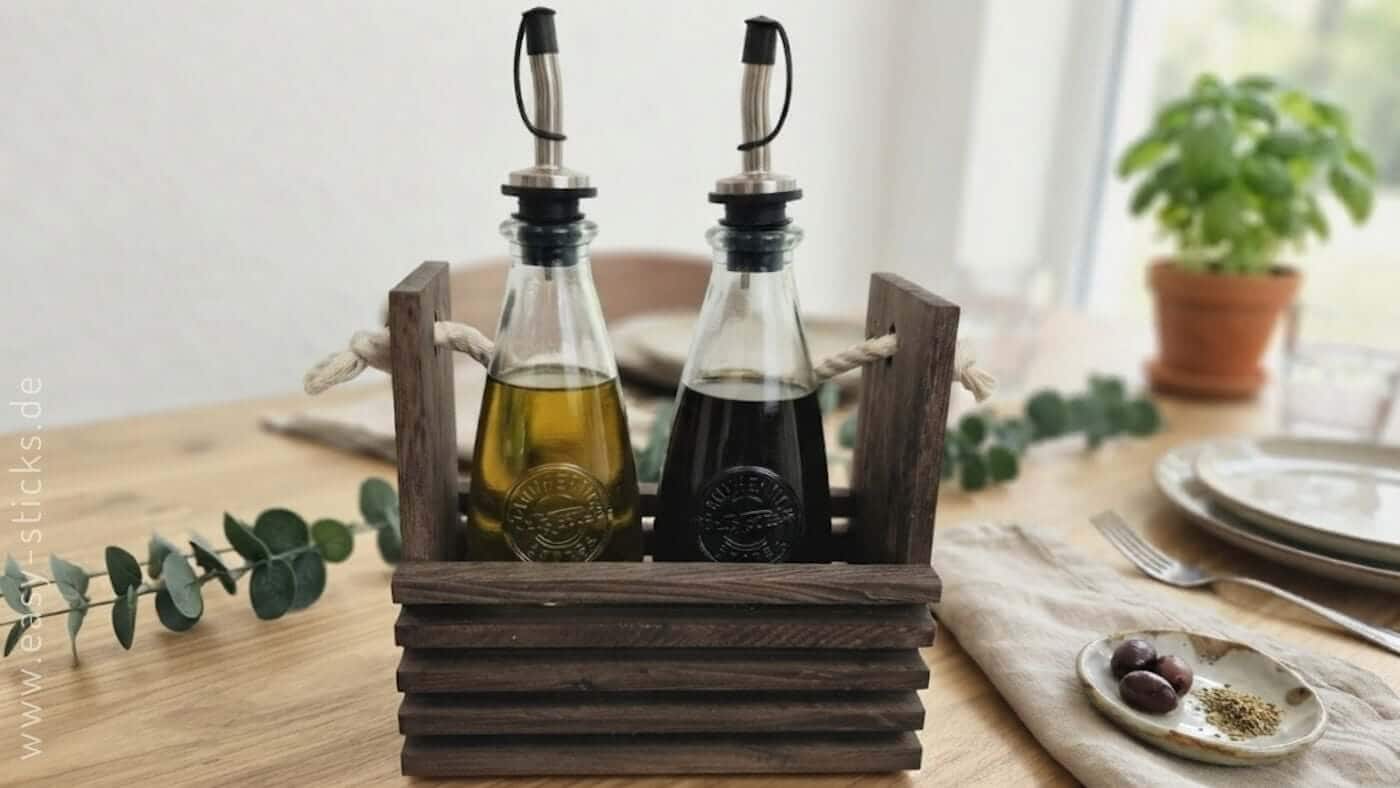 Essig Öl Halter aus Easy-Sticks selber bauen