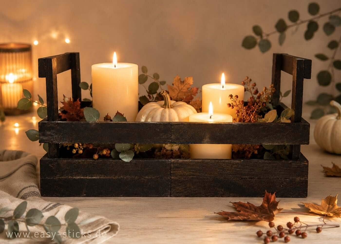 DIY Holzkiste im Herbst