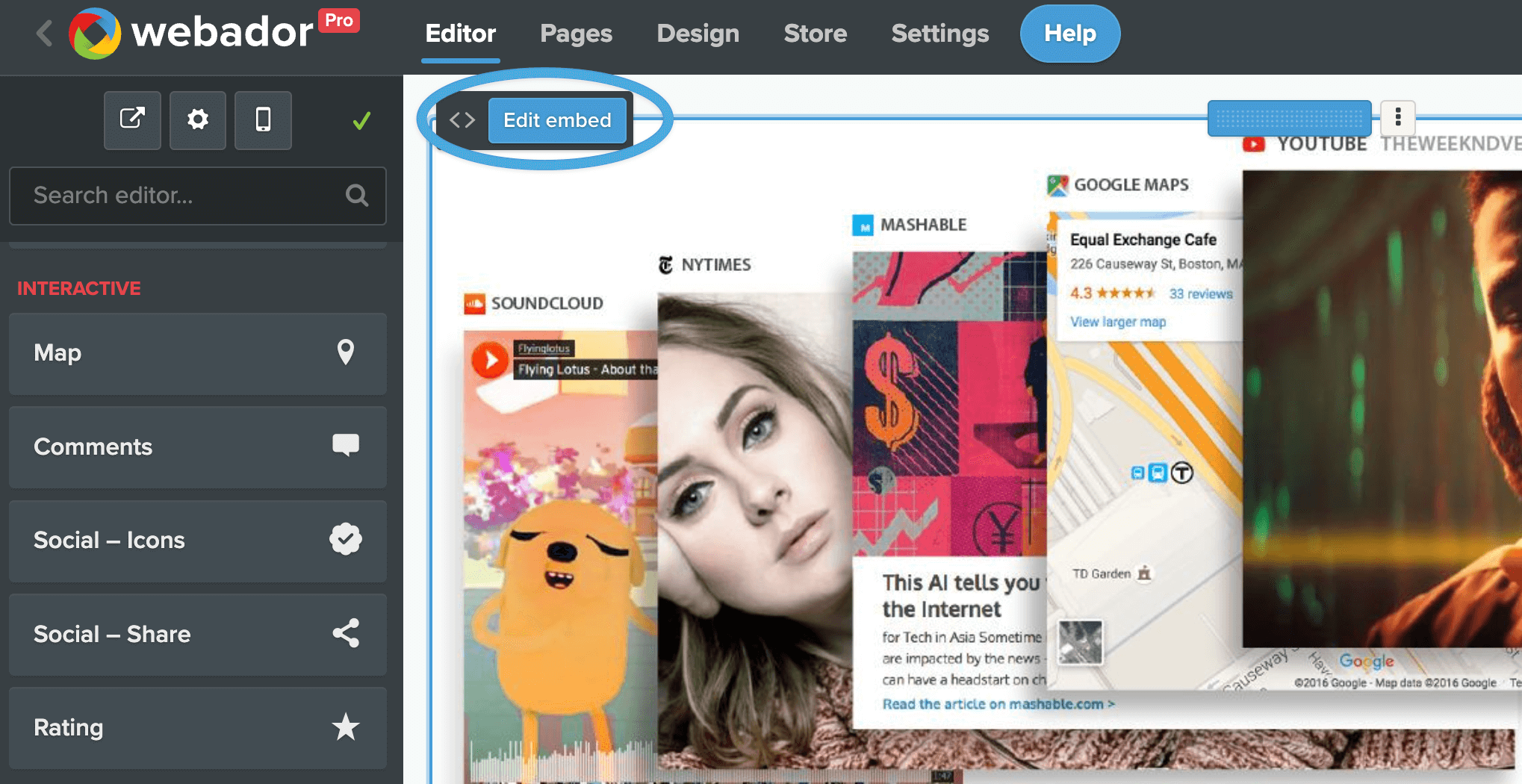 Webador blog install step
