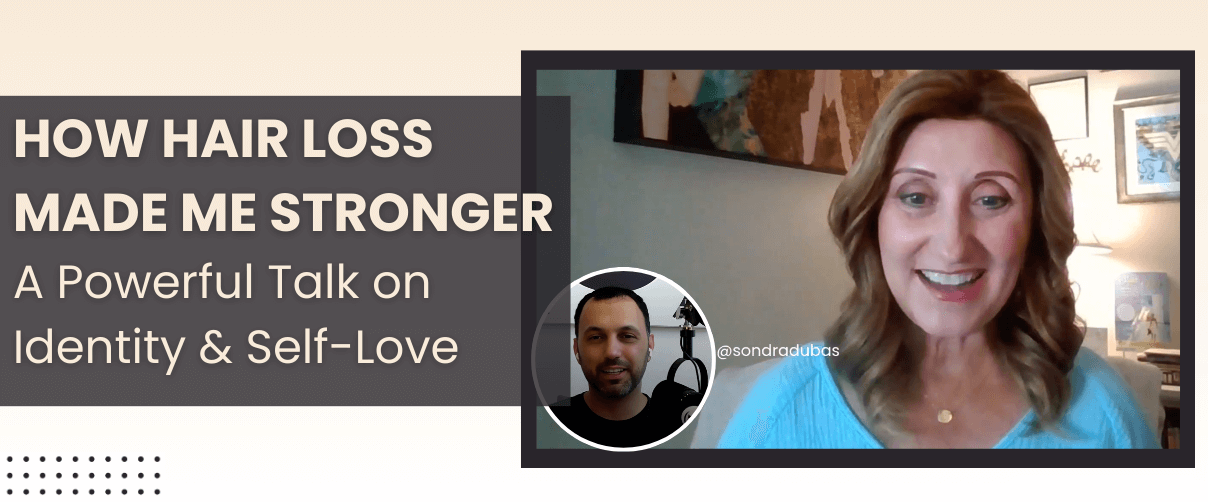 Image of Sondra Dubas, symbolizing strength and growth through her hair loss experience.