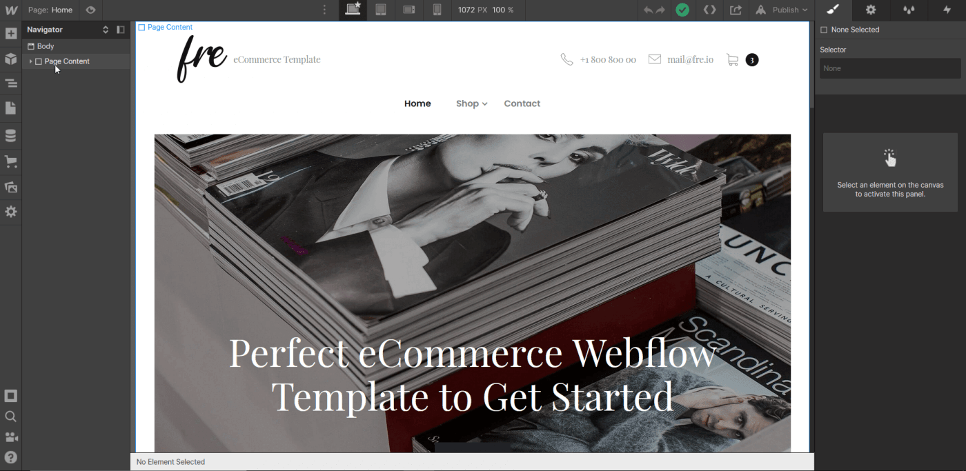 Webflow template