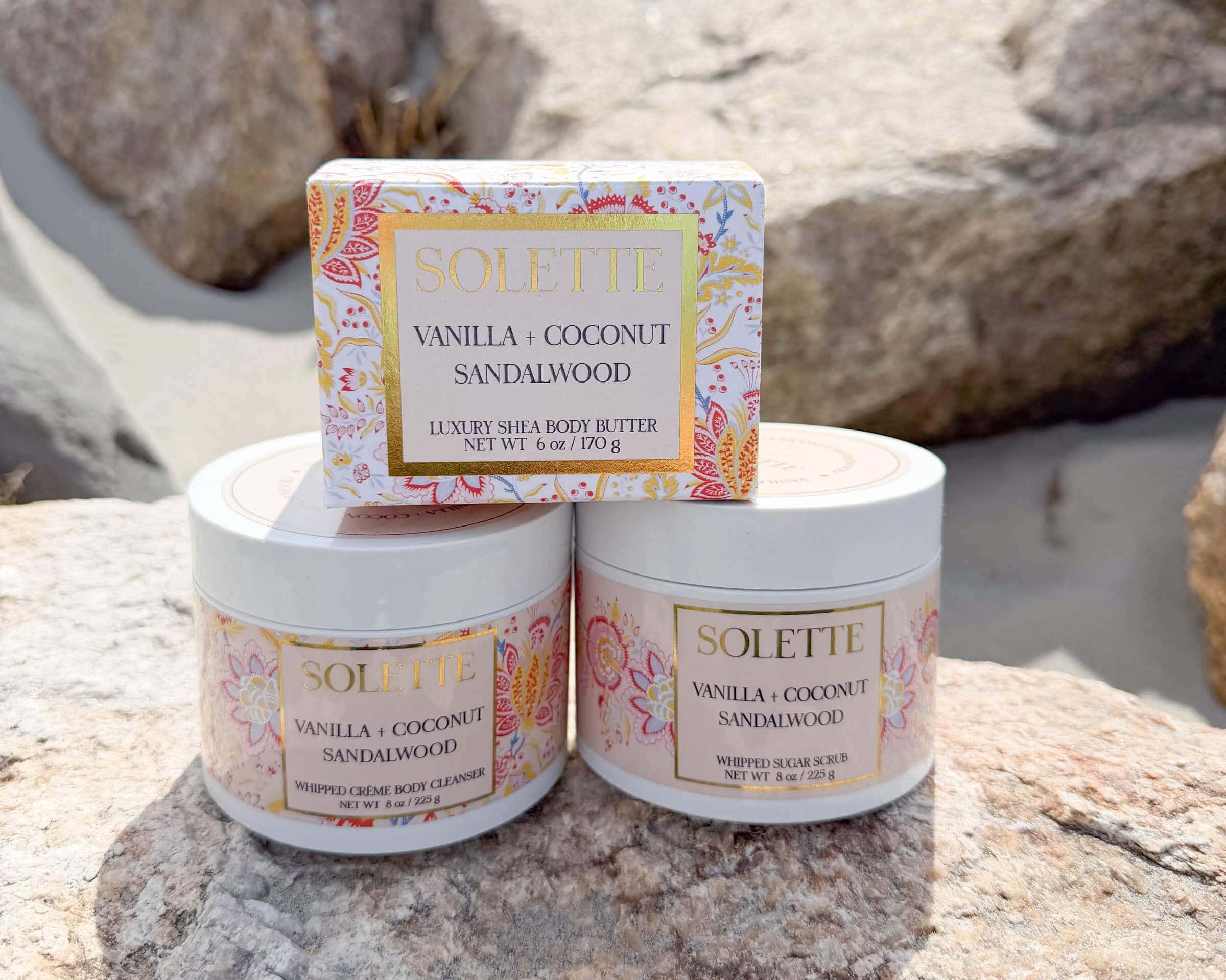 layer body care products body wash scrub and butter