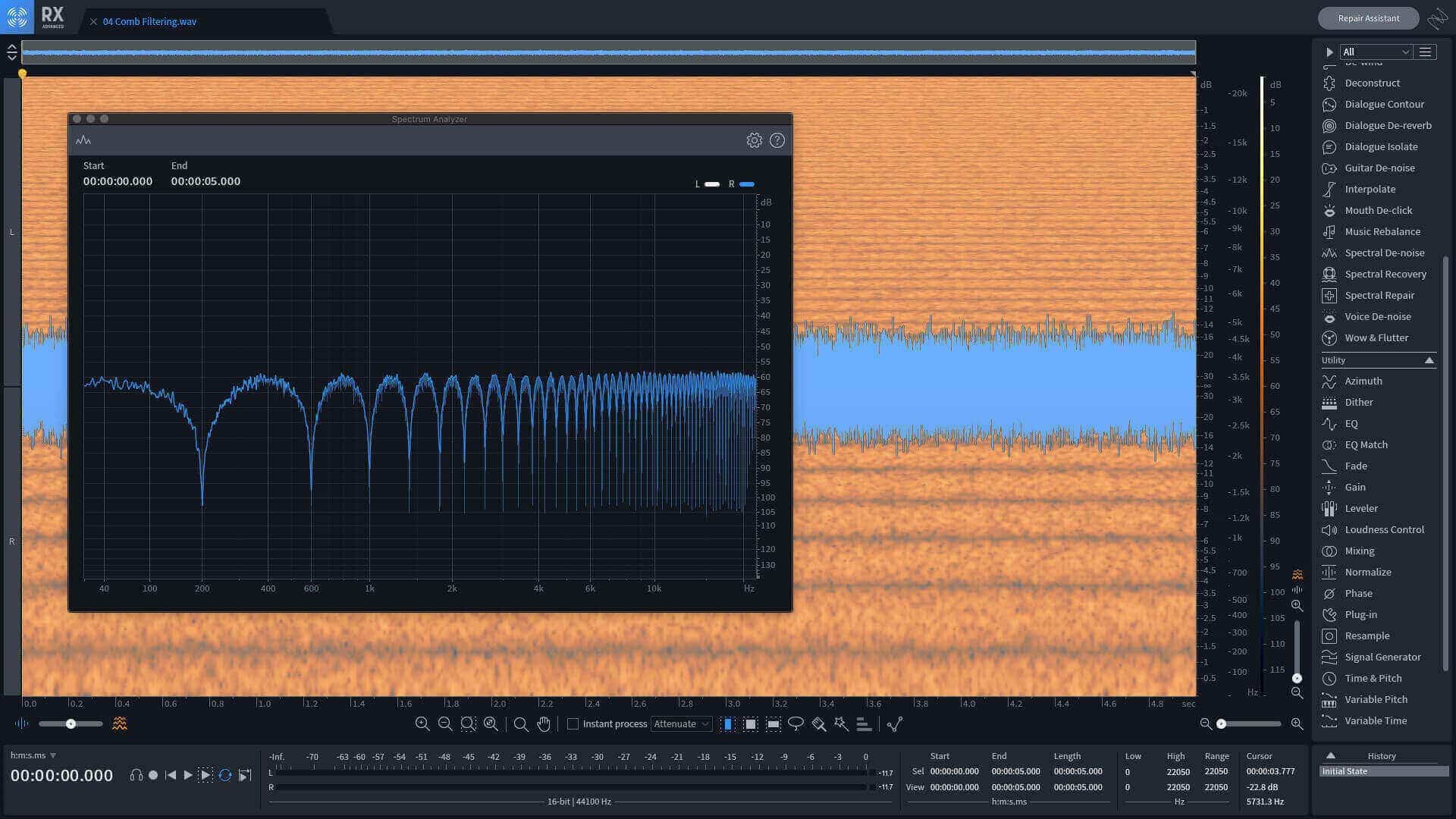 Comb filtering