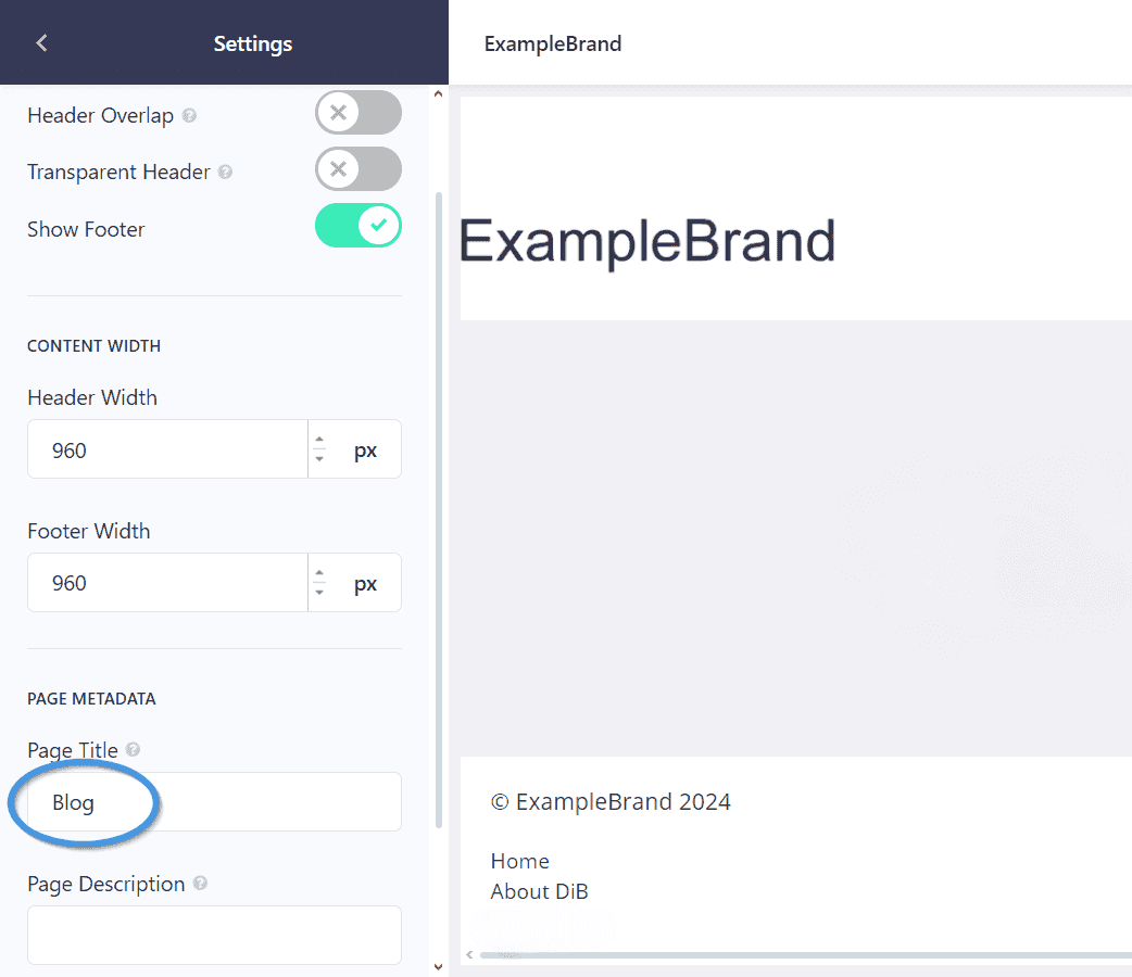 Add Page Name